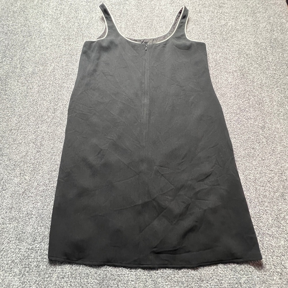 VTG Emanuel Emanuel Ungaro Black Shift Dress Size 12 Sleeveless Crepe 80s 90s - Picture 9 of 10
